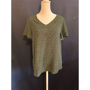 41 Hawthorn Green Polka Dot Blouse